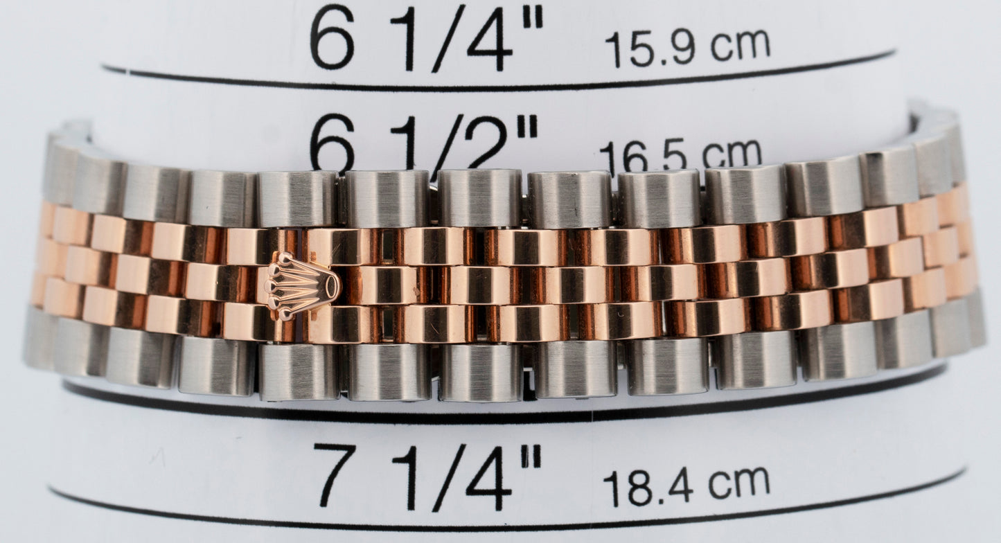 Rolex DateJust 36mm BLUE Two-Tone 18K Rose Gold Steel Jubilee 116231 Watch