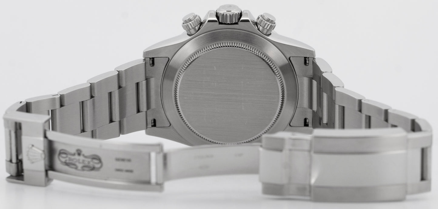 PAPERS Chromalight Rolex Daytona Cosmograph Black Steel Watch 40mm 116520 BOX