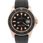Rolex Yacht-Master 40mm 18K Everose Gold Black Oysterflex Date Watch 126655