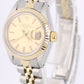 VINTAGE Rolex Oyster Perpetual Date Champagne 26mm Two-Tone 18k Gold 6917 Watch