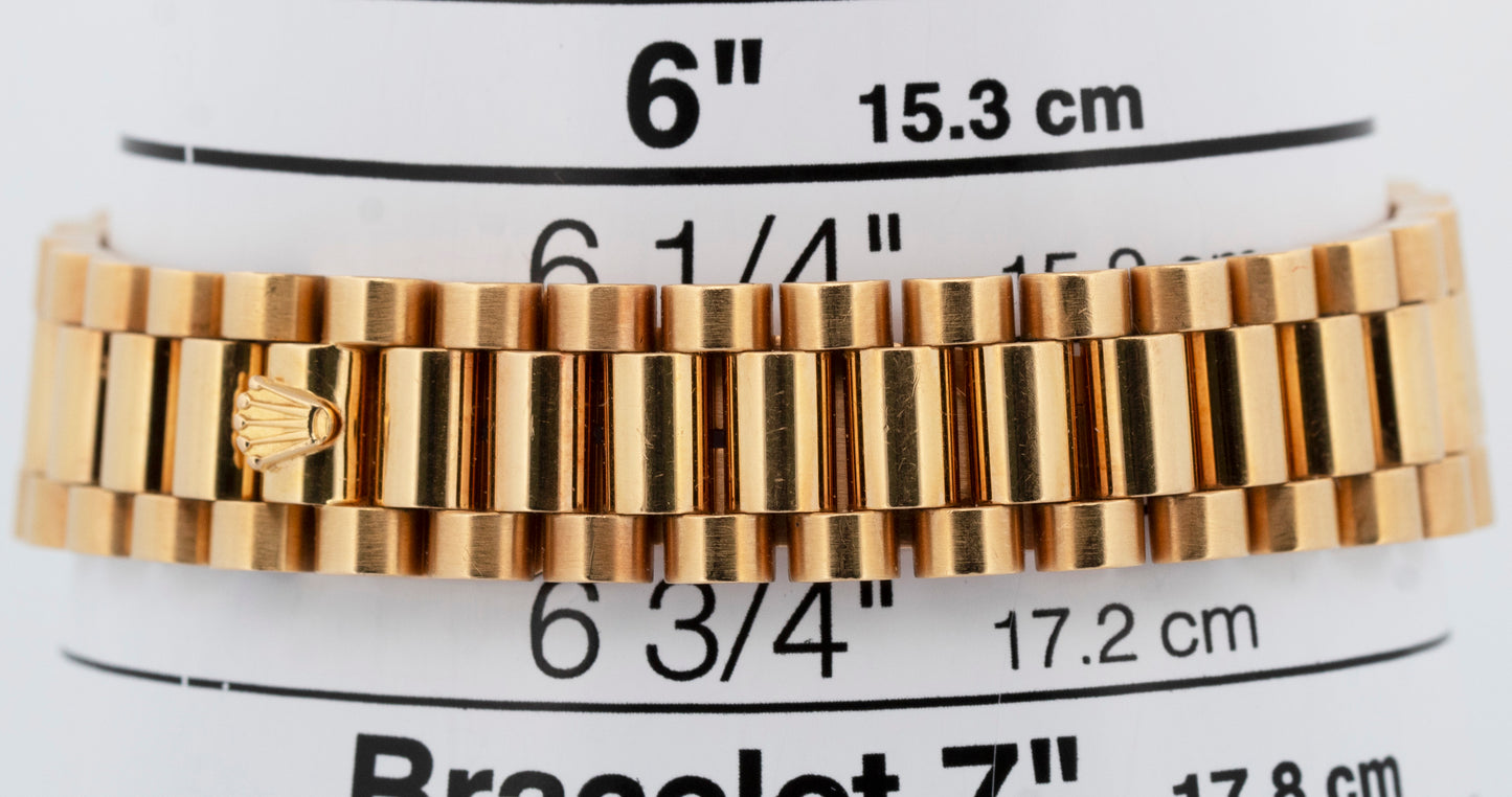 PAPERS Rolex DateJust President 31mm Champagne 18K Yellow Gold 68278 Watch BOX