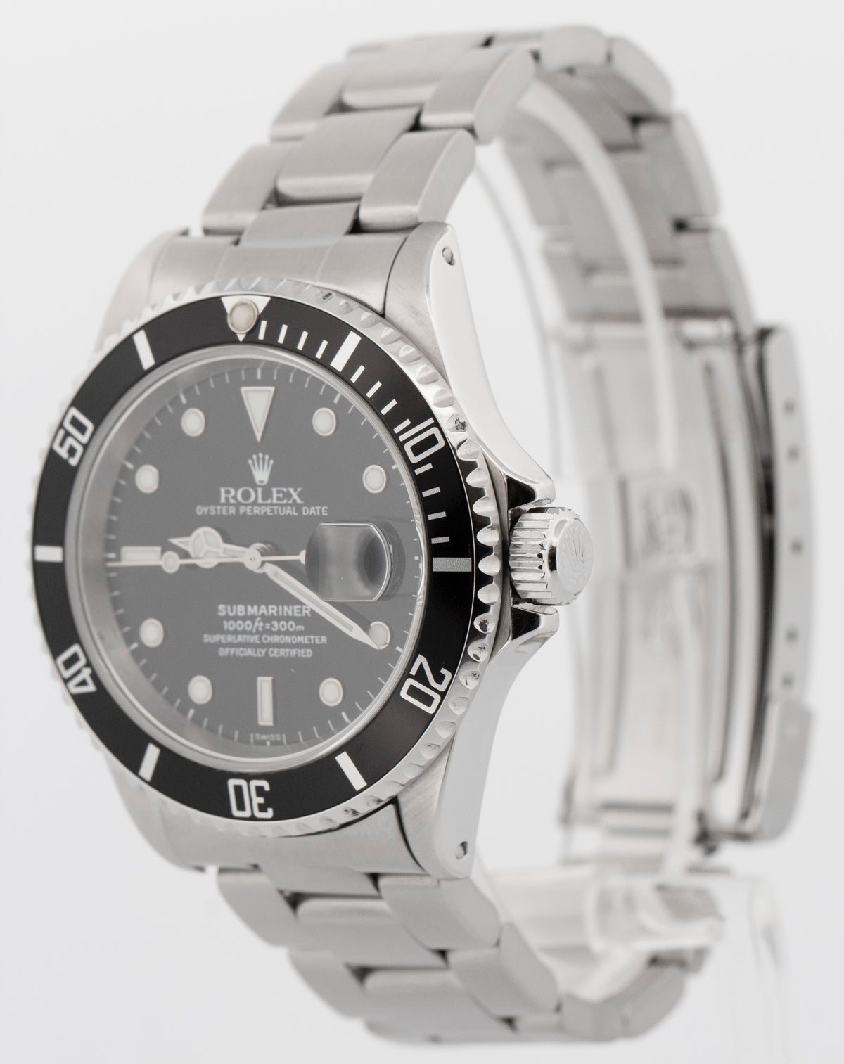 Rolex Submariner Date 16610 Black Stainless Steel 40mm Oyster Dive Watch
