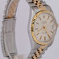 PAPERS Rolex DateJust 36mm Silver Two-Tone 18K Yellow Gold Steel Watch 16233 BOX