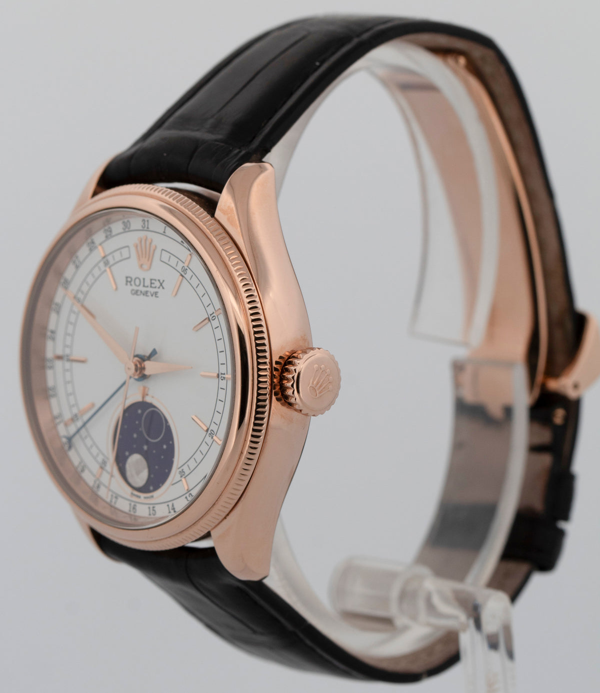 Rolex Cellini Moonphase 50535 White 18K Rose Gold White 39mm Watch Box