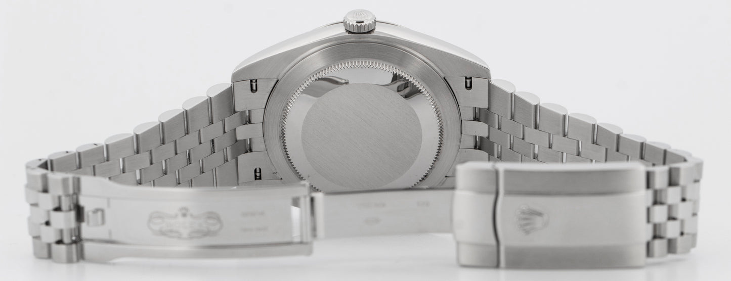 PAPERS Rolex DateJust 41 Black 18K Gold Steel Fluted JUBILEE 41mm 126334 BOX