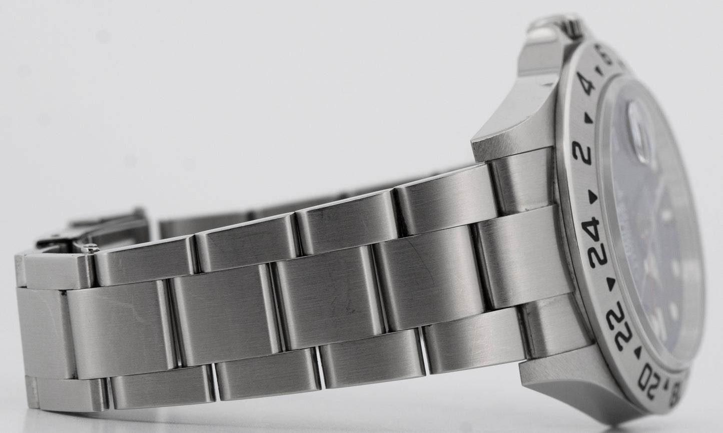 2015 UNPOLISHED PAPERS Rolex Explorer II 40mm 3186 BLACK REHAUT 16570 Watch BOX