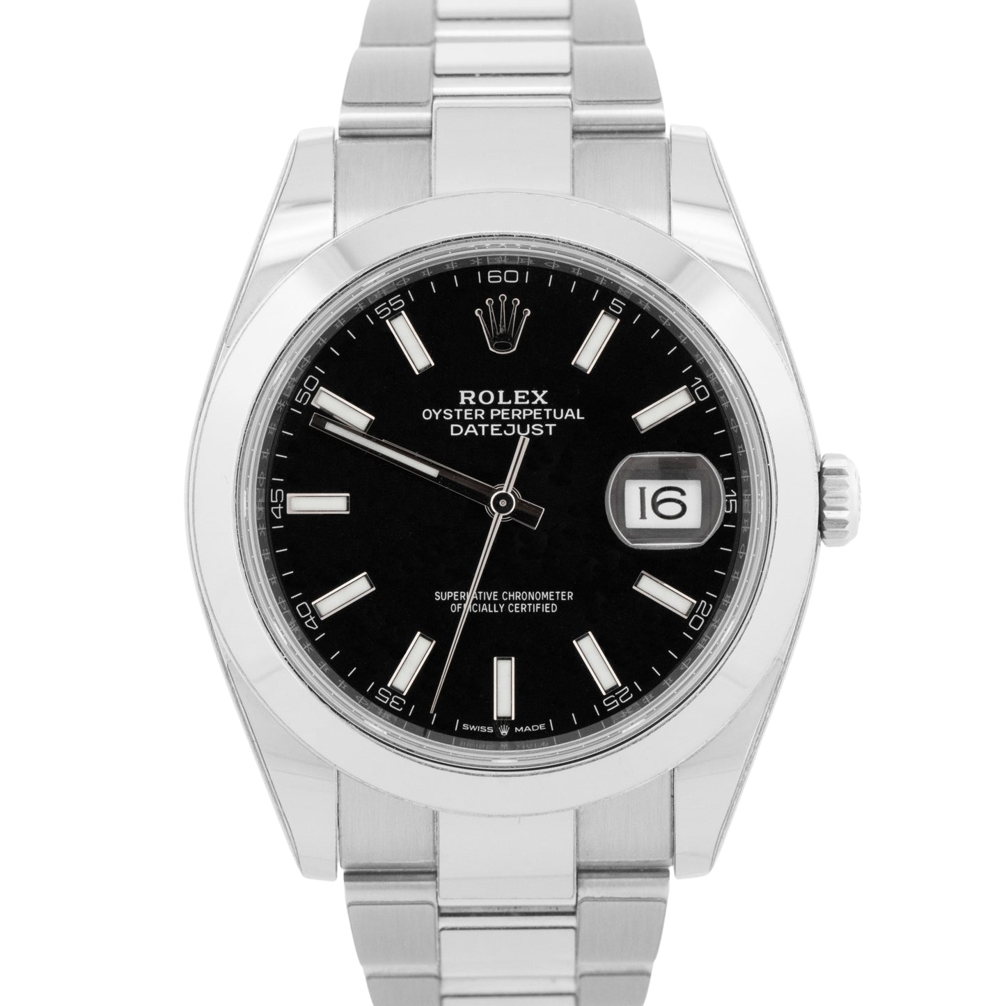 2021 PAPERS Rolex DateJust 41 BLACK Stainless Steel 41mm 126300 Watch BOX