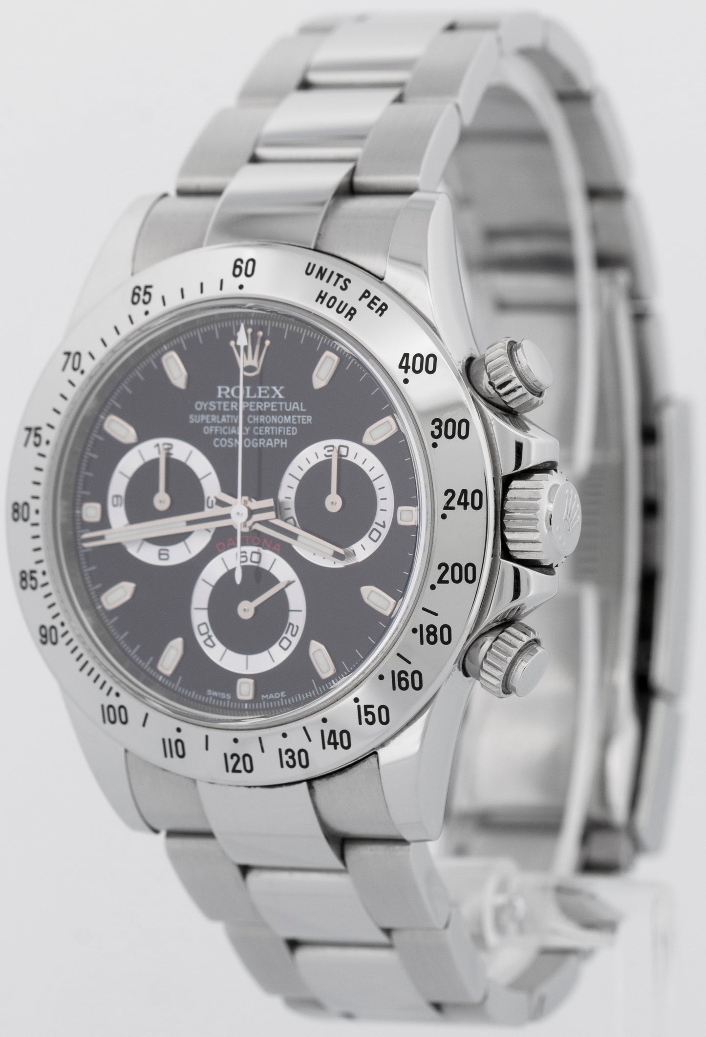 UNPOLISHED PAPERS Chromalight Rolex Daytona Cosmograph Black 40mm 116520 BOX