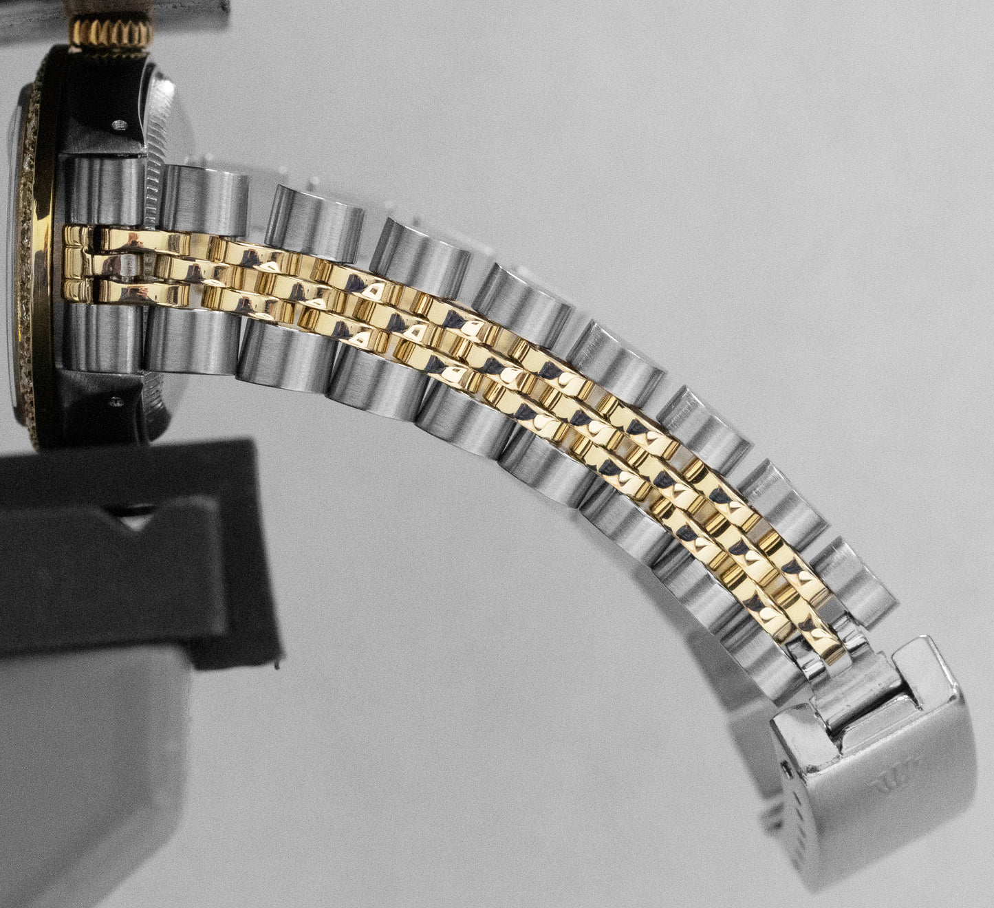 Ladies Rolex DateJust 26mm Black DIAMOND Two-Tone 18K Gold Steel JUBILEE 6917