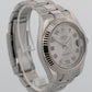 2010 Rolex DateJust II 116334 Blue Arabic Steel Fluted 41mm Watch Box Papers