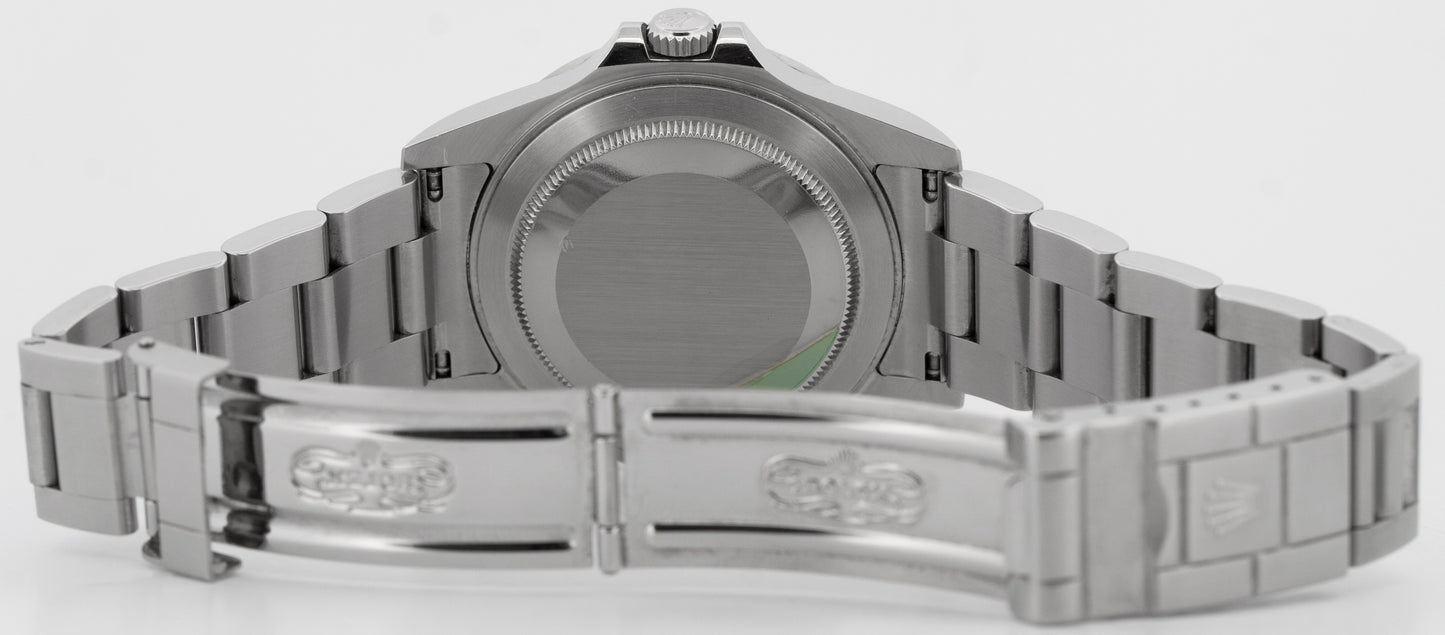 2015 UNPOLISHED PAPERS Rolex Explorer II 40mm 3186 BLACK REHAUT 16570 Watch BOX