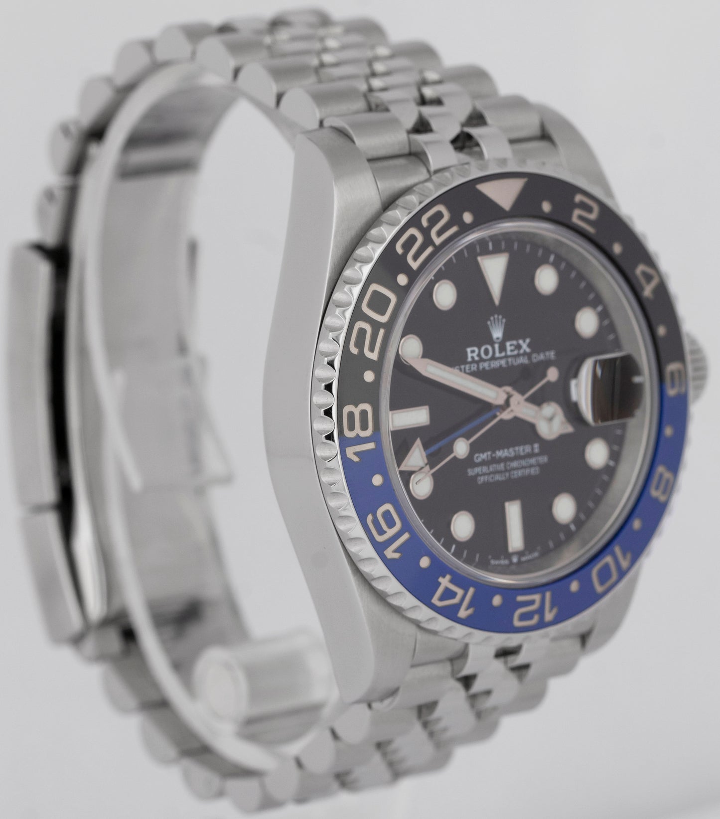 MINT 2023 Rolex GMT-Master II BATGIRL Blue Black 40mm JUBILEE 126710 BLNR BOX