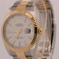 Rolex DateJust 41 WHITE Two-Tone 18K Yellow Gold Steel OYSTER 41mm 126333 Watch