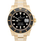 MINT PAPERS Rolex Submariner Date Ceramic 18K Yellow Gold Black 40mm 116618 BOX