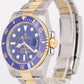 MINT PAPERS Rolex Submariner Date BLUE Ceramic 40mm Steel 18K Gold 116613 LB BOX