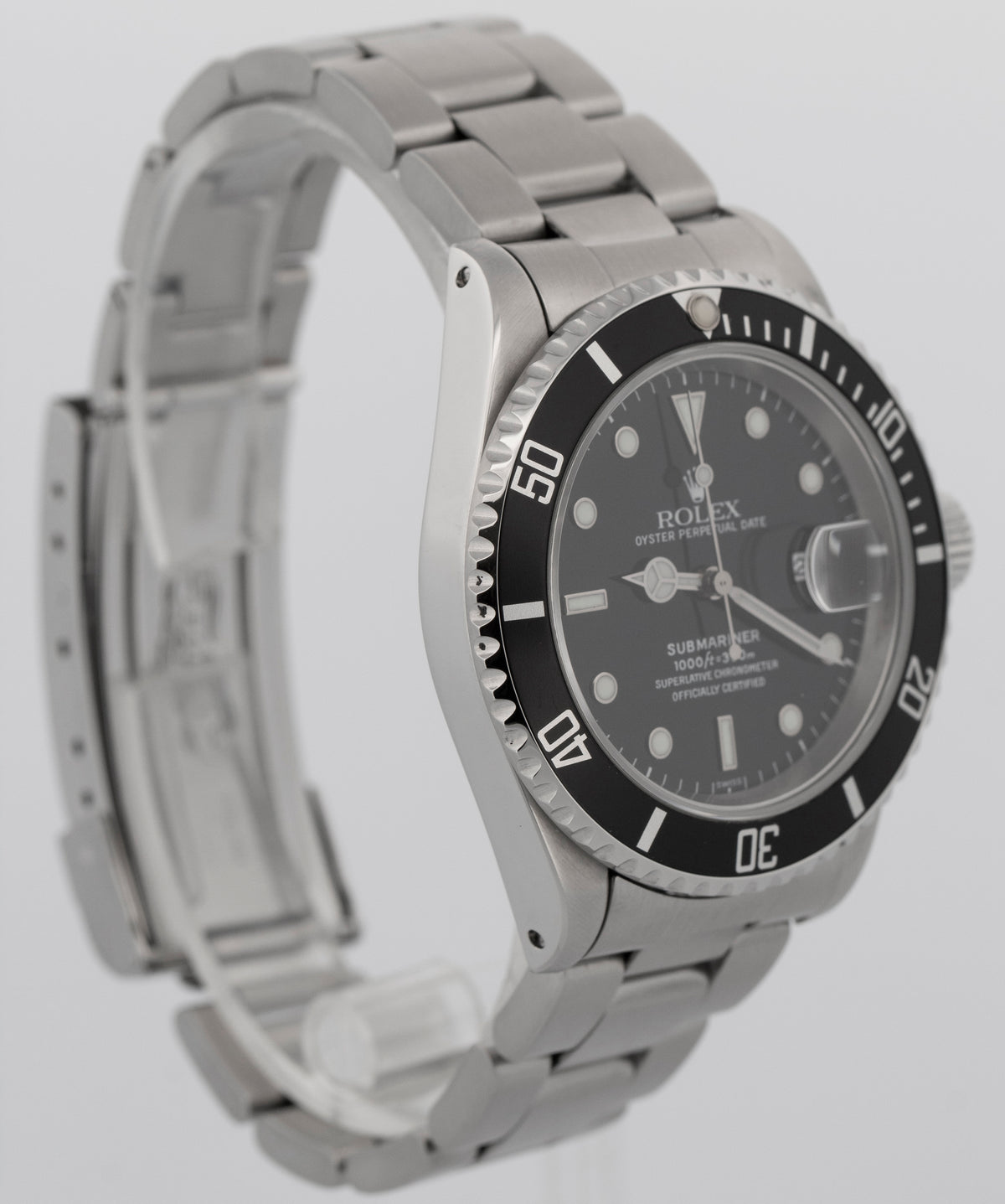Rolex Submariner Date 16610 Black Stainless Steel 40mm Oyster Dive Watch