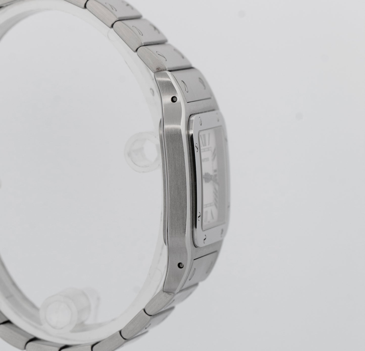 Ladies Cartier Santos Galbee WHITE Quartz 29mm Stainless Steel 1564 W20060D6