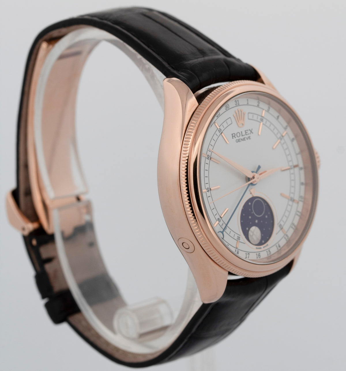 Rolex Cellini Moonphase 50535 White 18K Rose Gold White 39mm Watch Box