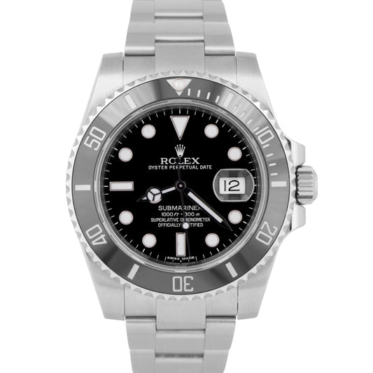 MINT PAPERS Rolex Submariner Date 40mm Black Ceramic Stainless 116610 LN BOX