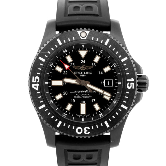 PAPERS Breitling Superocean BLACK Stainless Steel Ceramic 44mm M17393 BOX
