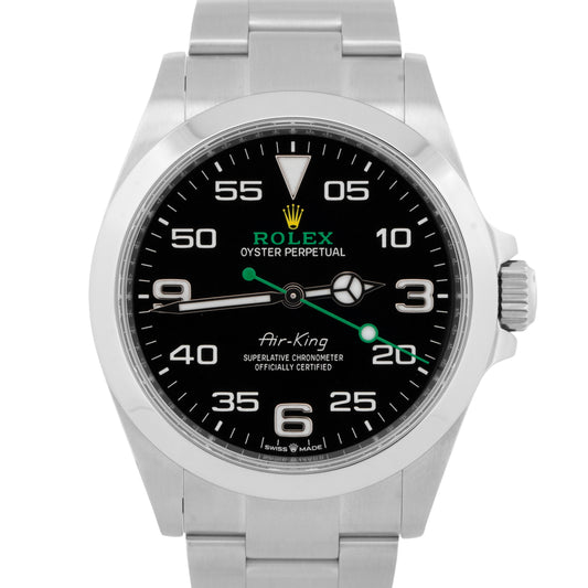 2022 PAPERS Rolex Air-King BLACK Stainless Steel 40mm 126900 Watch BOX