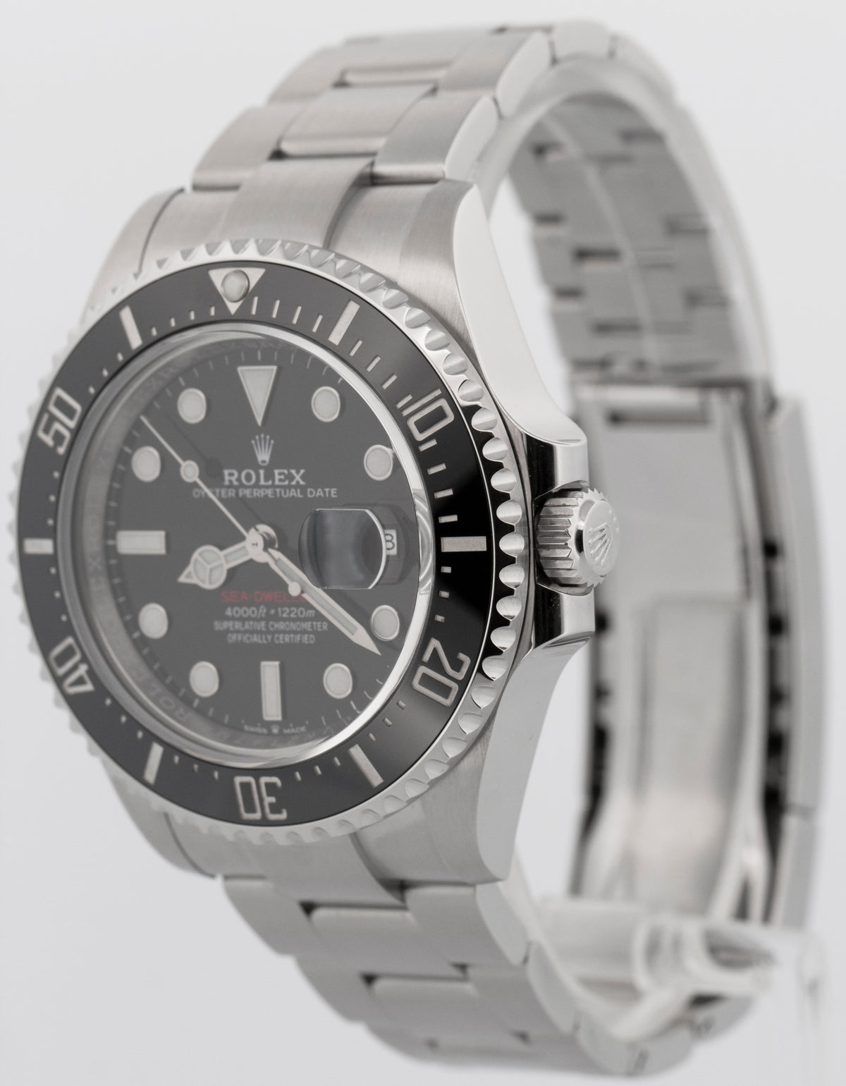 2018 Rolex Sea-Dweller Red 126600 Stainless Steel Black 43mm Watch Box Papers
