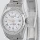 Ladies Rolex Date 26mm White Stainless Steel Oyster Roman Automatic Watch 69160