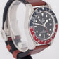 MINT Tudor Black Bay GMT Pepsi Leather 41mm Steel Red Blue Watch 79830 RB BOX