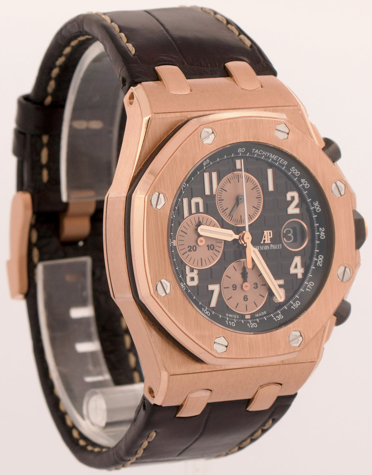 2020 Audemars Piguet Royal Oak Offshore 26470OR Black 18K Gold 42mm Box Papers