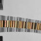 Rolex Oyster Perpetual 34mm Two-Tone Champagne Gold Steel Fluted Watch 1005