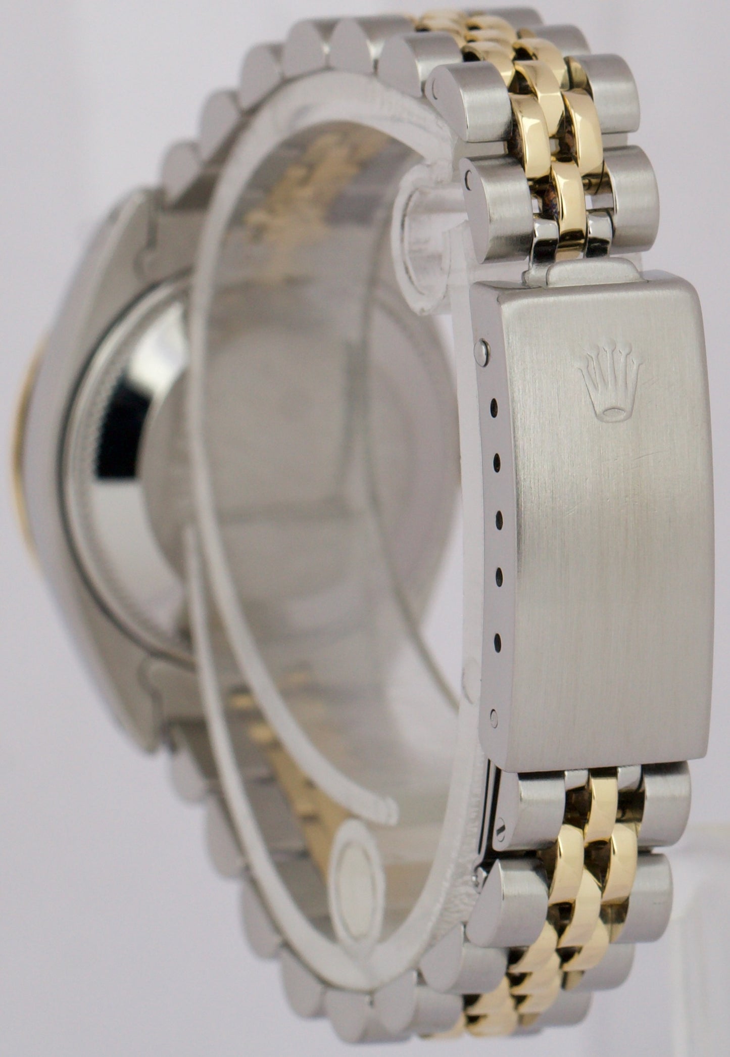 1979 Rolex Date 26mm CHAMPAGNE 18K Yellow Gold Steel Fluted JUBILEE 6917 Watch