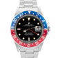 1985 Rolex GMT-Master PEPSI Stainless Steel Red Blue Oyster Date 16750 Watch