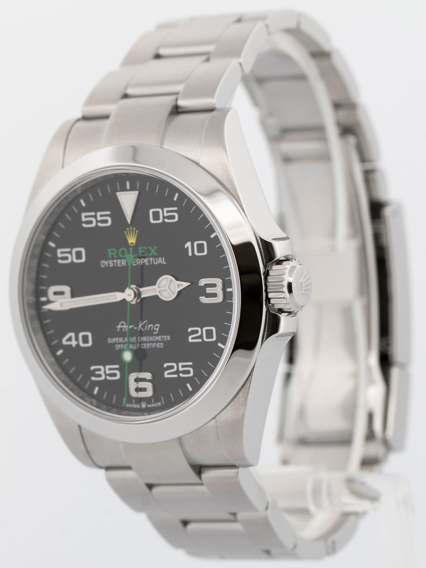 2022 PAPERS Rolex Air-King BLACK Stainless Steel 40mm 126900 Watch BOX