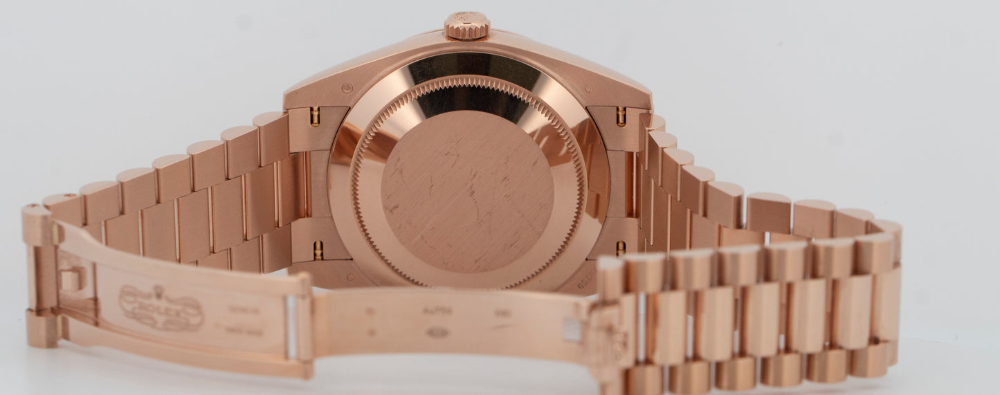 2024 PAPERS Rolex Day-Date 40 SLATE OMBRE 18K Rose Gold 40mm 228235 Watch BOX