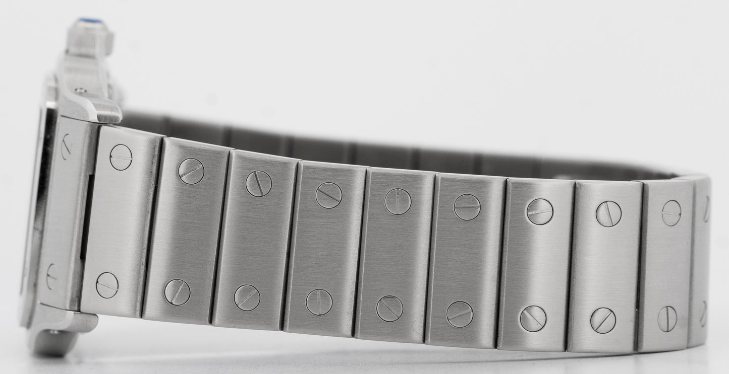 Ladies Cartier Santos Galbee WHITE Quartz 29mm Stainless Steel 1564 W20060D6