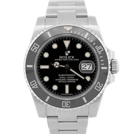 2023 CPO PAPERS Rolex Submariner Date BLACK Steel 40mm Watch 116610 LN BOX