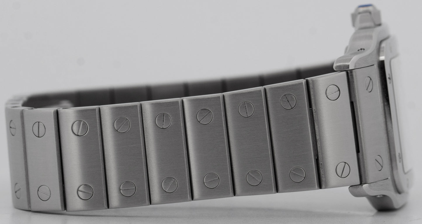 Ladies Cartier Santos Galbee WHITE Quartz 29mm Stainless Steel 1564 W20060D6