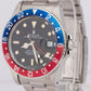 1985 Rolex GMT-Master PEPSI Stainless Steel Red Blue Oyster Date 16750 Watch