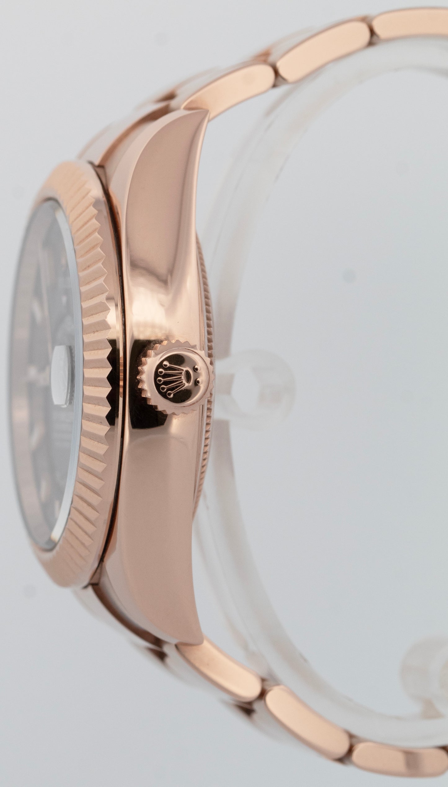 Rolex Sky-Dweller 18K Rose Gold BLUE GREEN 42mm Fluted Oyster Watch 336935 BOX