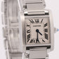 Ladies Cartier Tank Française Ivory White Roman 20mm Stainless Steel 2384 Watch