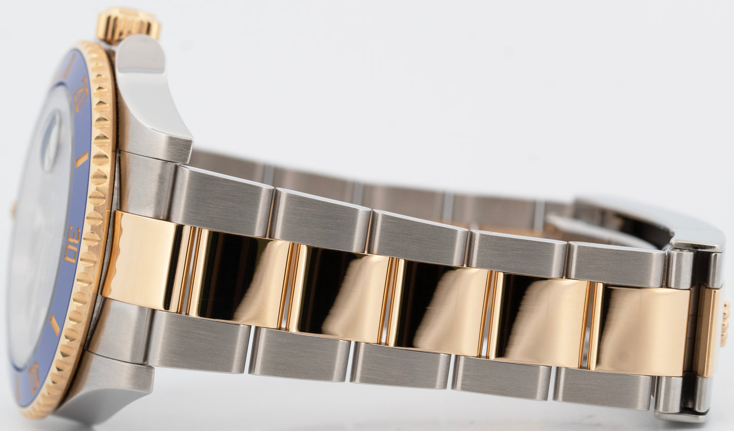 PAPERS Rolex Submariner Date BLUE 41mm Ceramic Two-Tone Gold Watch 126613 LB BOX