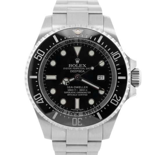 2017 PAPERS Rolex Sea-Dweller Deepsea 116660 BLACK 44mm Ceramic Steel Watch BOX