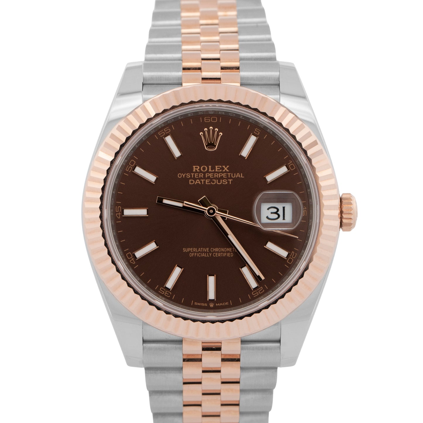 NEW 2025 PAPERS Rolex DateJust 41 Two-Tone Rose Gold Steel 41mm 126331 Watch BOX