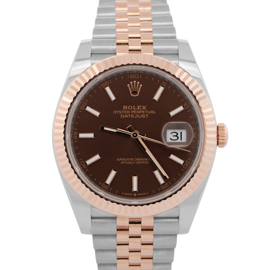 NEW 2025 PAPERS Rolex DateJust 41 Two-Tone Rose Gold Steel 41mm 126331 Watch BOX
