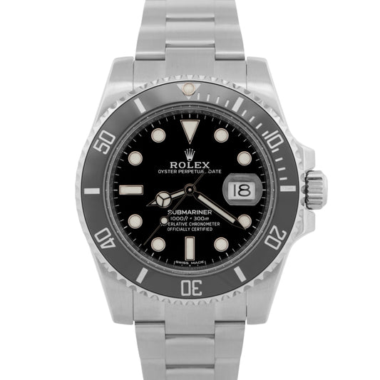 2019 Rolex Submariner Date 116610 LN Black Stainless Steel 40mm Watch Box Papers