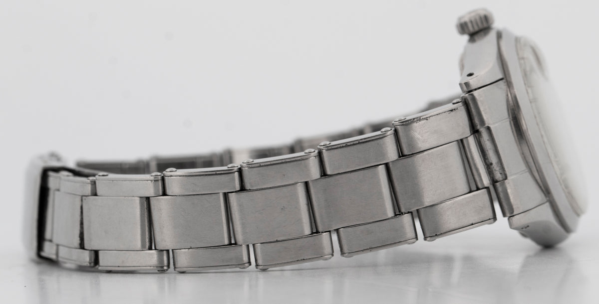 Rolex Oyster Date Precision SILVER Stainless Steel 30mm 6466 Watch