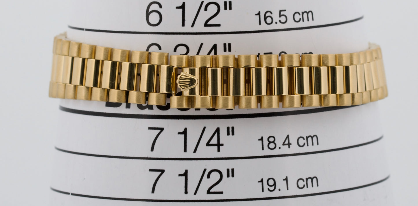 Rolex DateJust President 28mm CREAM ROMAN 18K Yellow Gold DIAMOND 79178 BOX