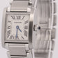 Ladies Cartier Tank Française Ivory White Roman 20mm Stainless Steel 2384 Watch