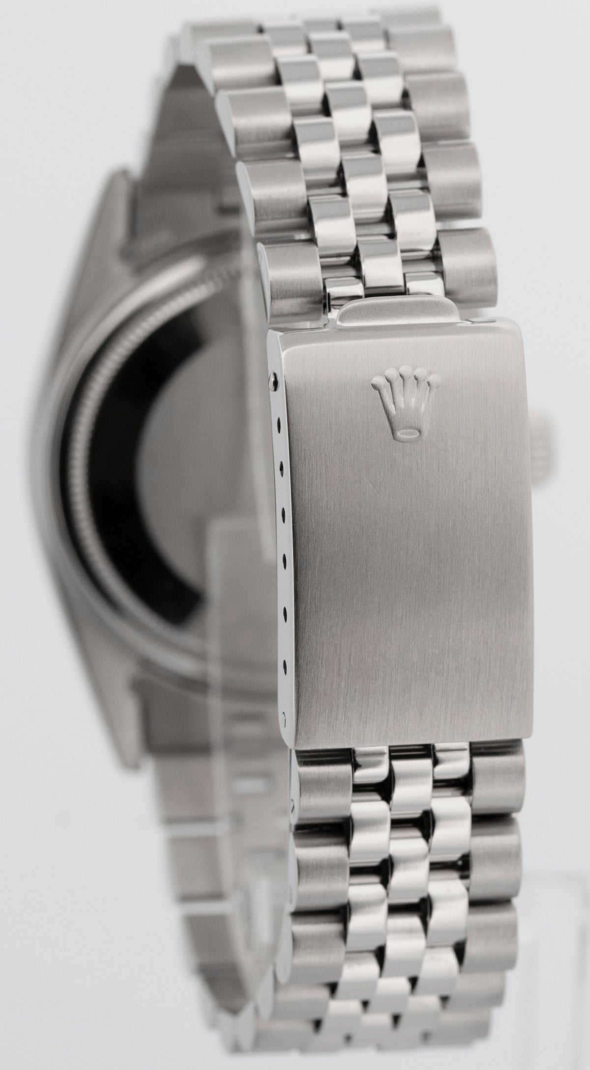 Rolex DateJust 16030 Black Stainless Steel Black Engine-Turned 36mm Watch