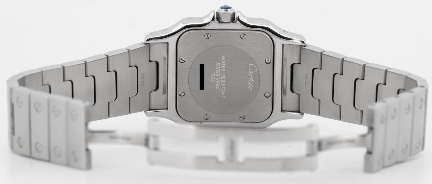 Ladies Cartier Santos Galbee WHITE Quartz 29mm Stainless Steel 1564 W20060D6